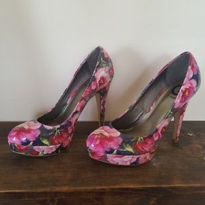 Guess floral stilleto heels